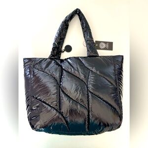 Vince Camuto Black Nylon Puffer Bag